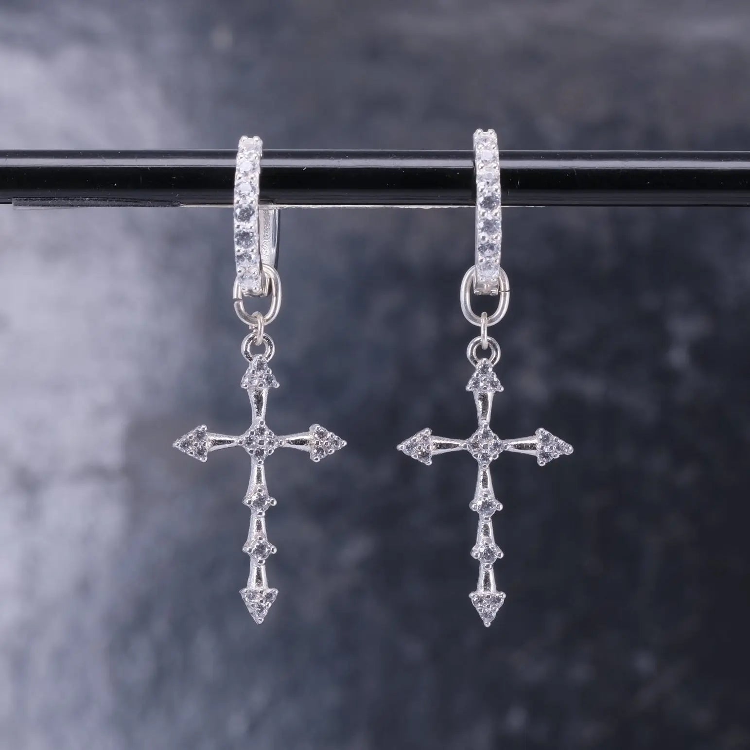 Crown cross - Örhänge