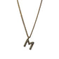 Mounted necklace with your letter gold double