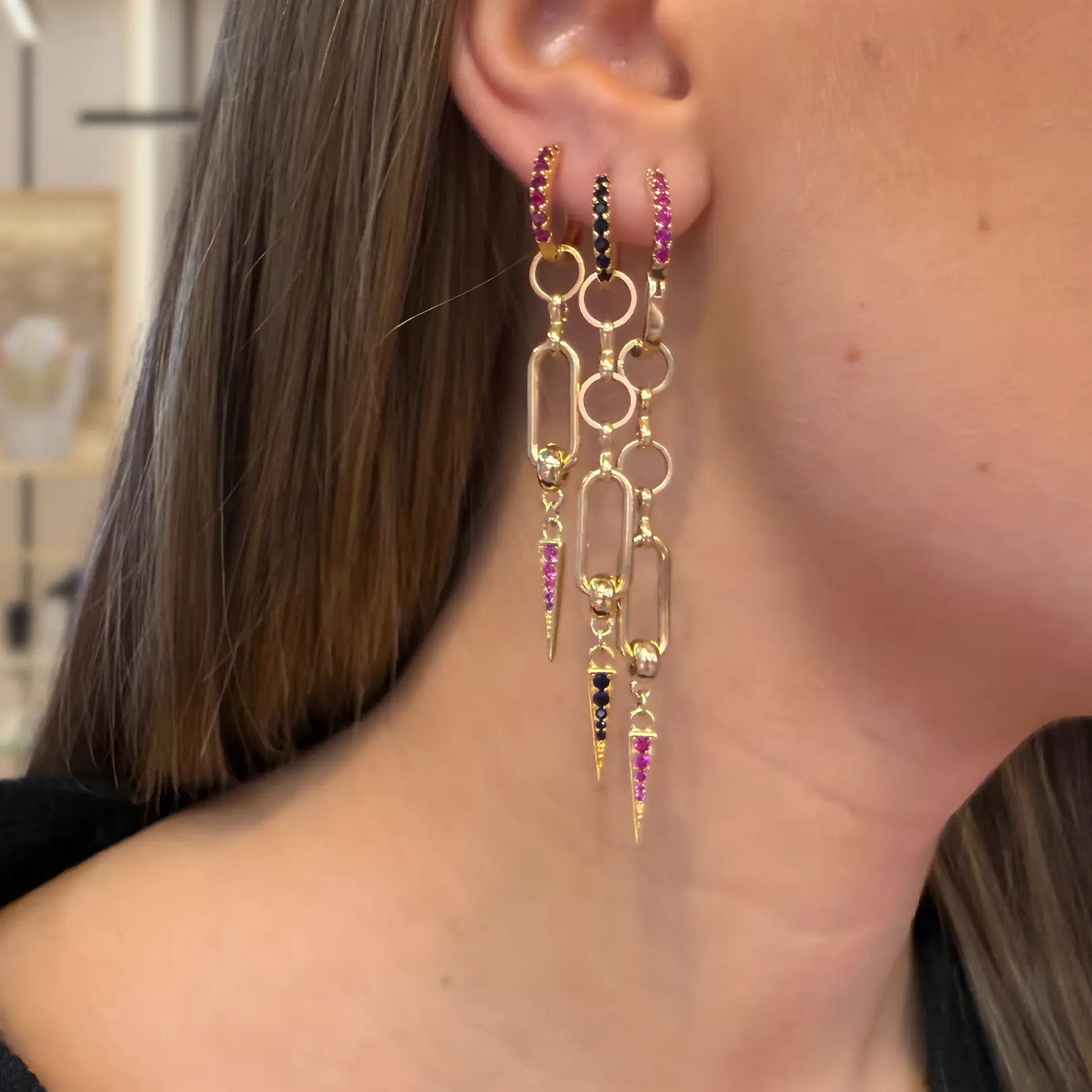 Ella - Örhänge med Ring & Zirkontagg L8Hasselblad