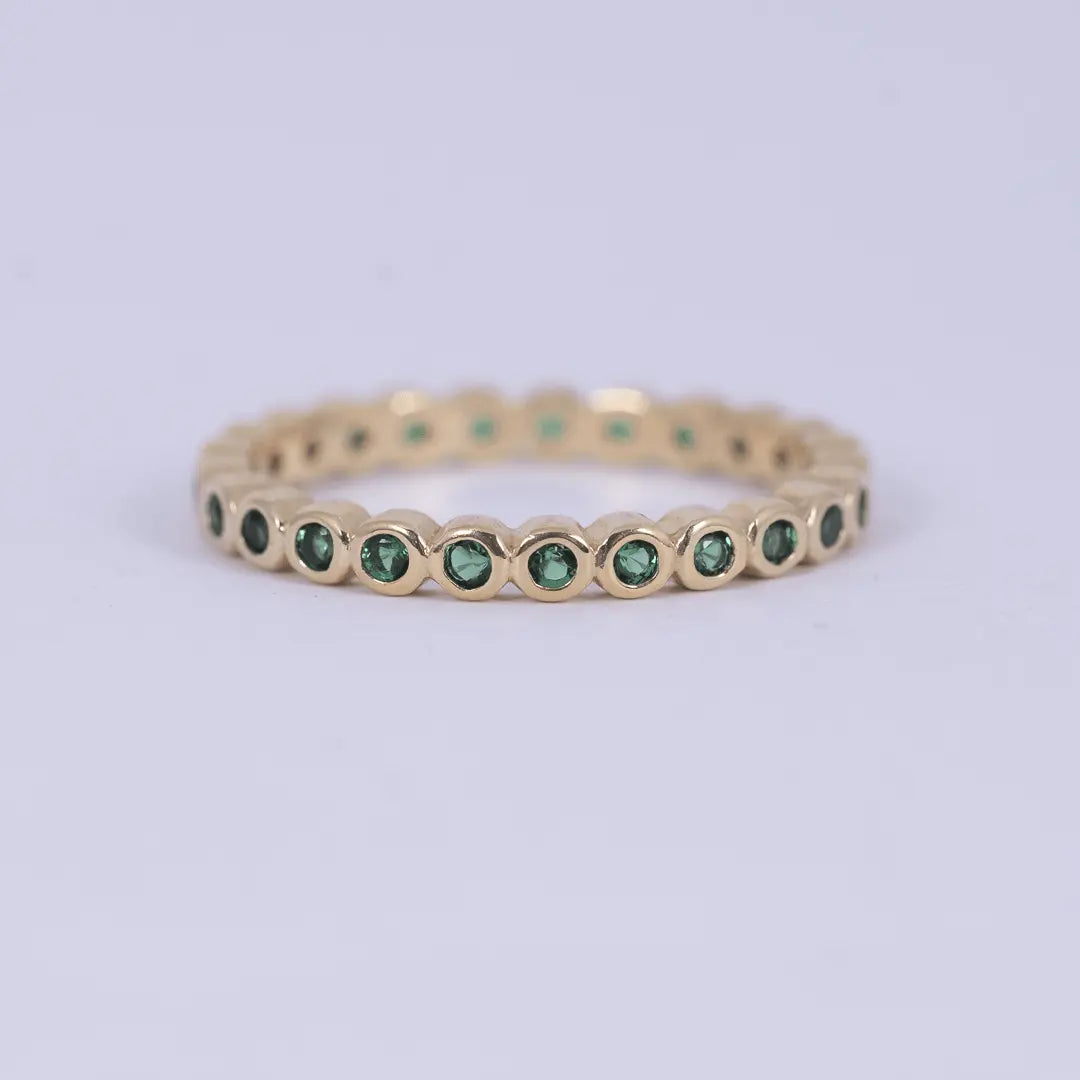 Färgglada alliansringar gulddoublé - L8Hasselblad