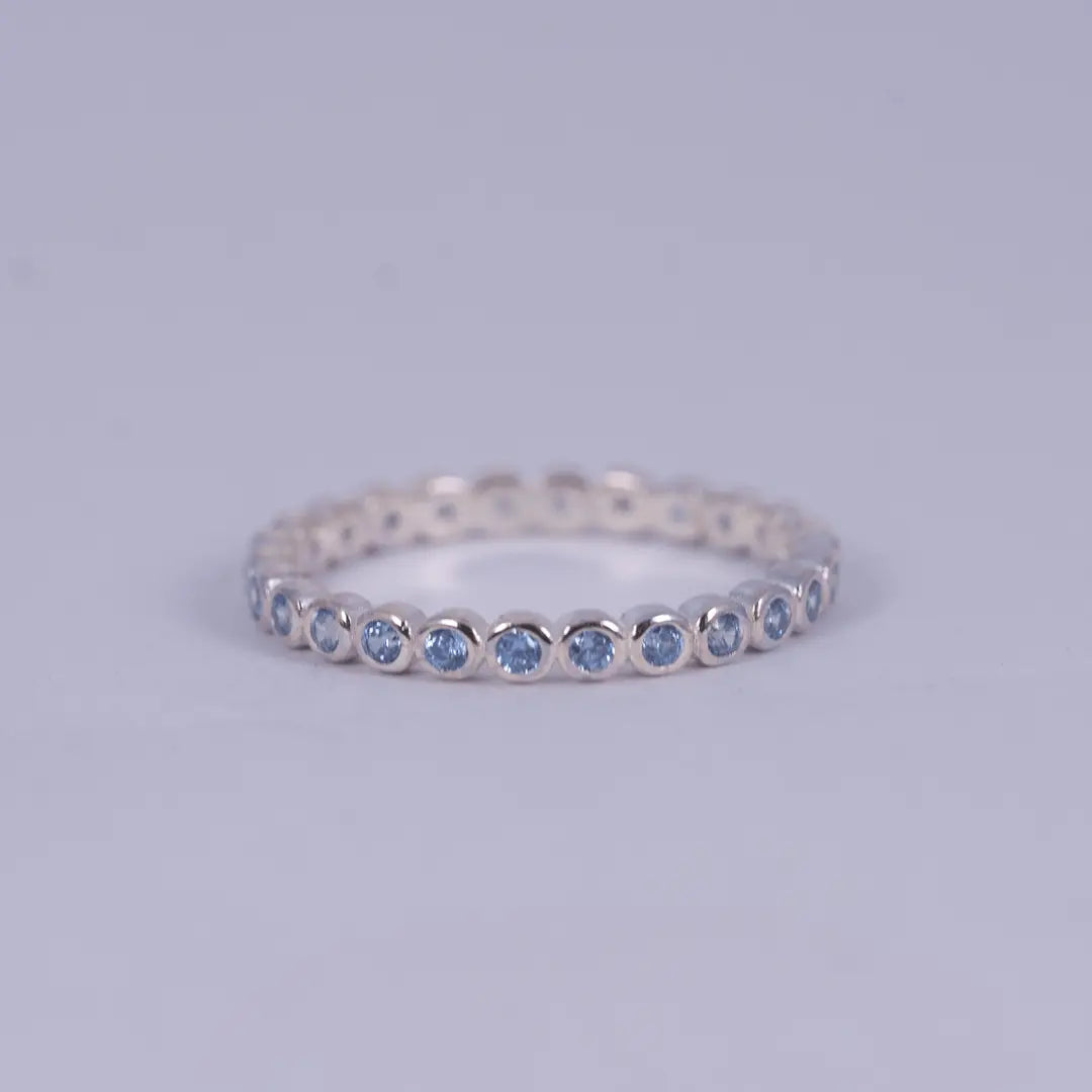 Färgglada alliansringar i silver - L8Hasselblad