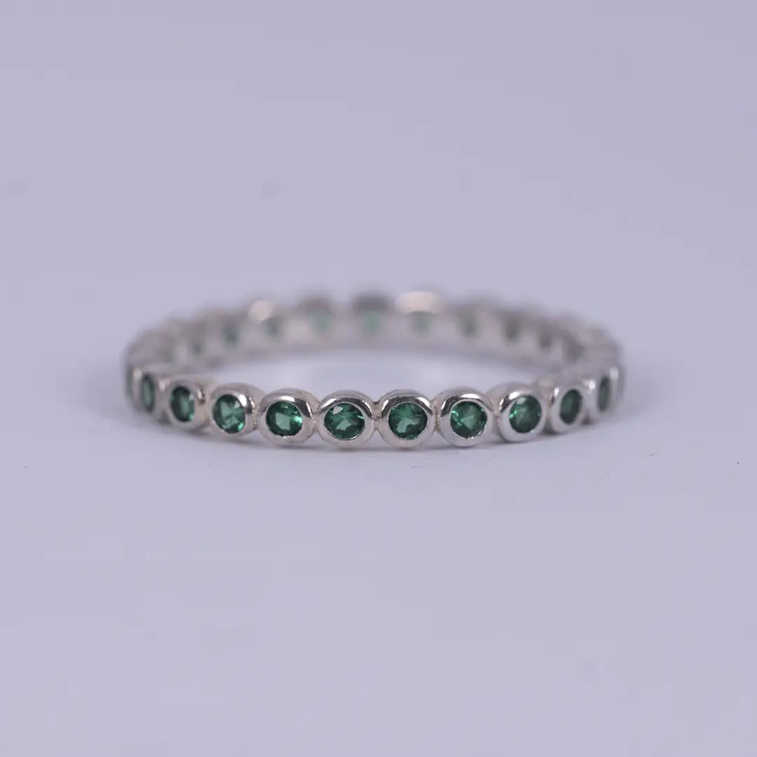 Färgglada alliansringar i silver - L8Hasselblad