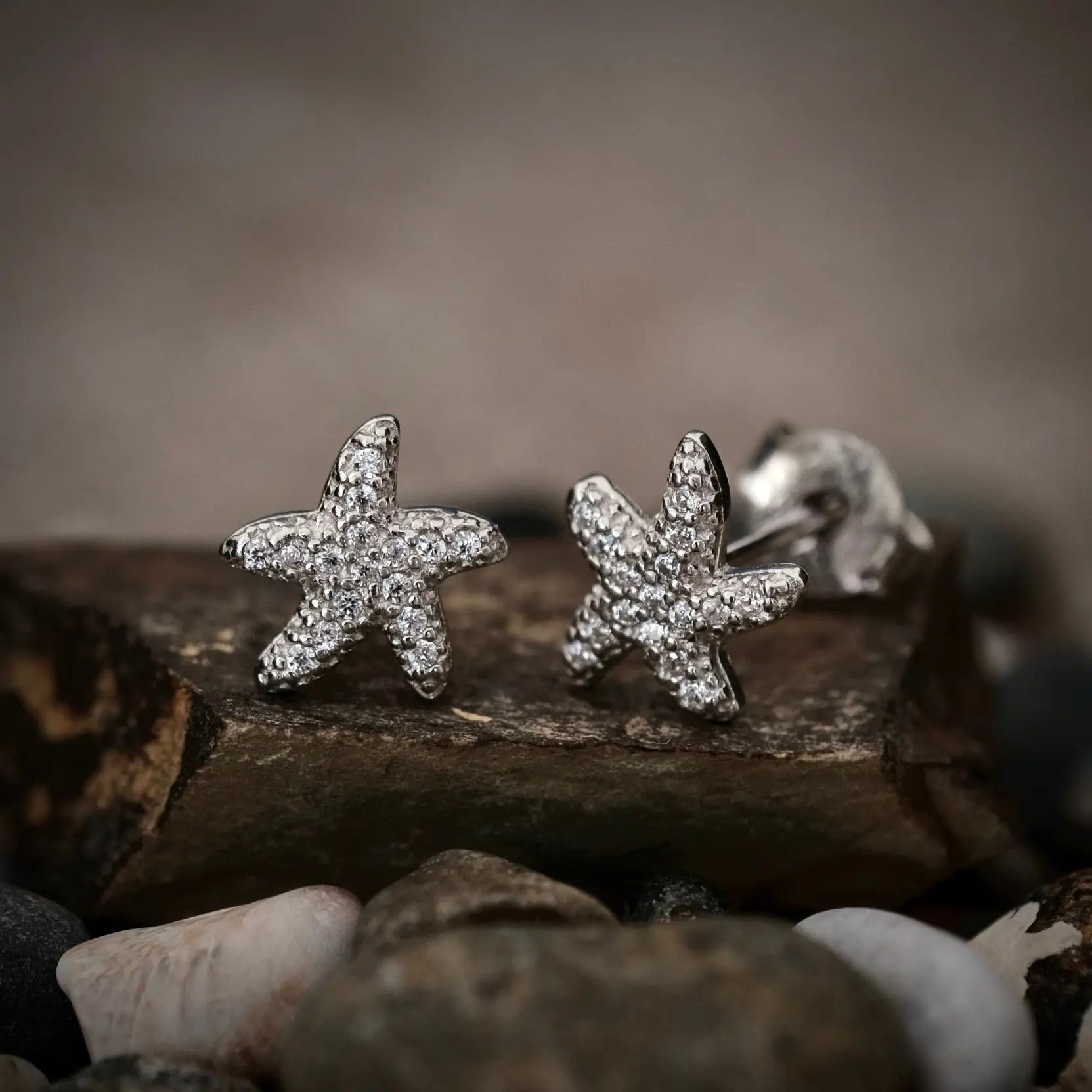 Glitter Starfish - Stiftörhänge L8Hasselblad