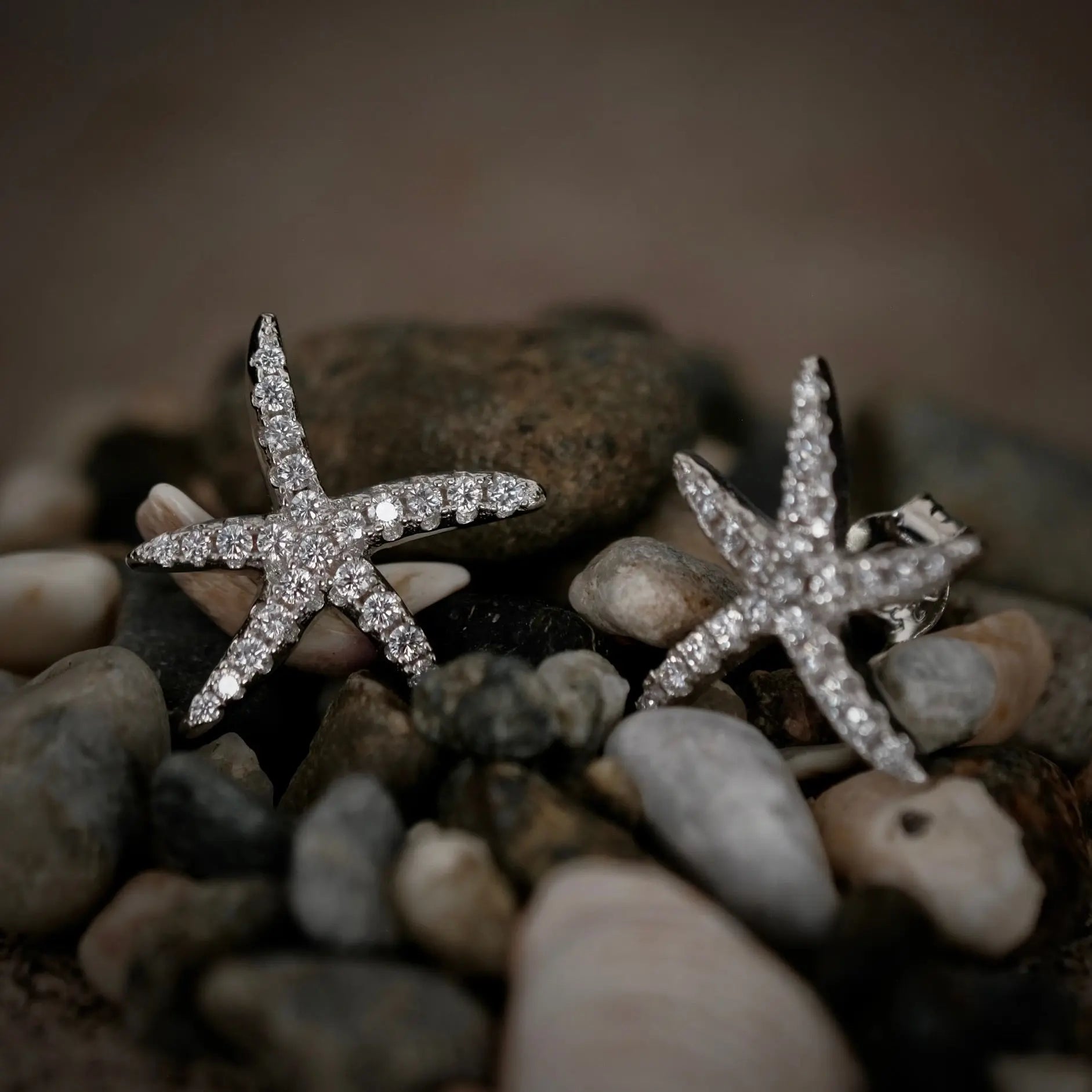 Glitter Starfish - Stiftörhänge L8Hasselblad