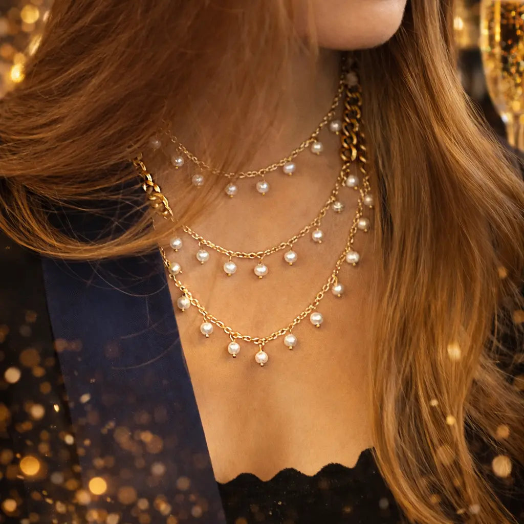 Halsband - Chunky mini pearls L8Hasselblad