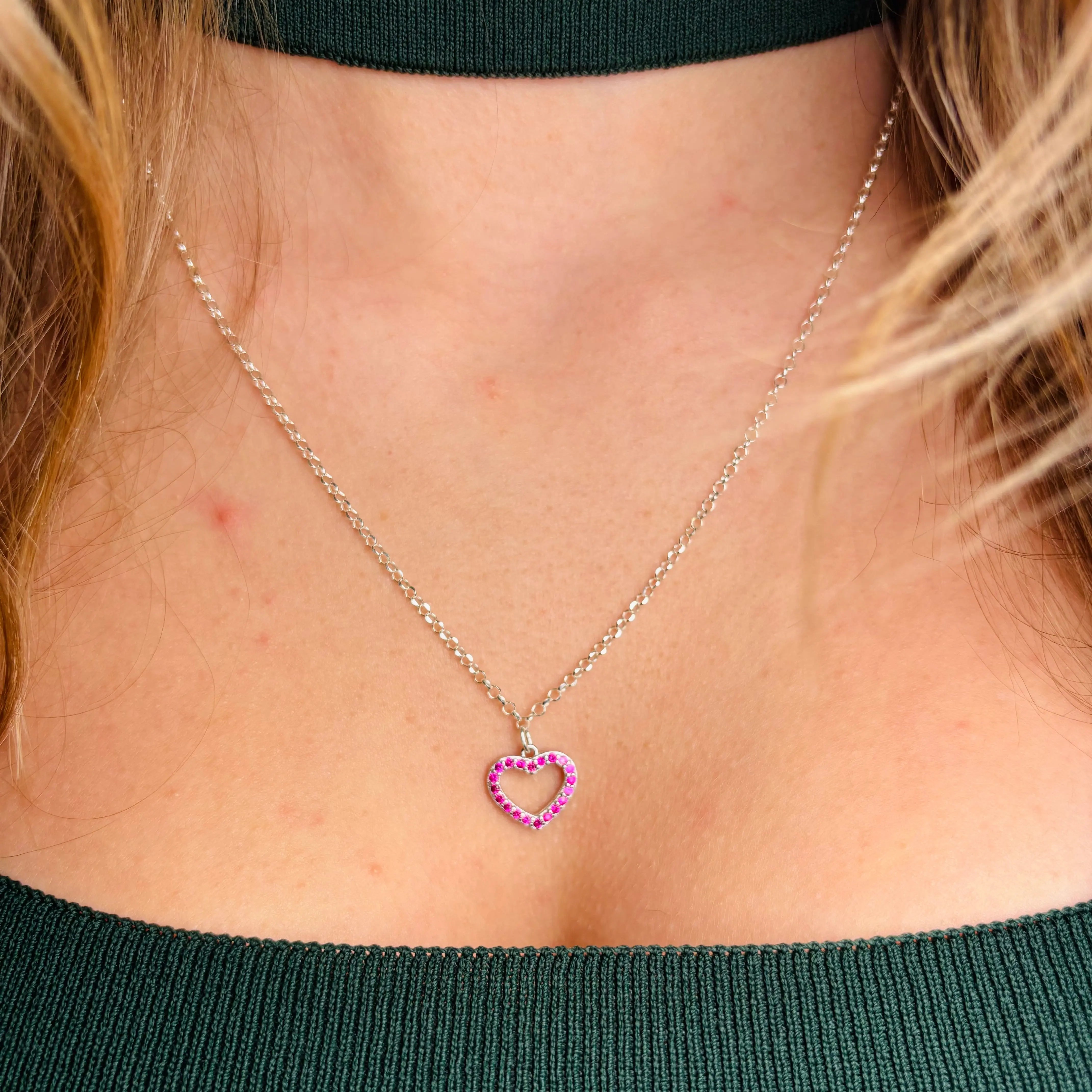 Halsband - Hjärta med zirkoner - L8Hasselblad