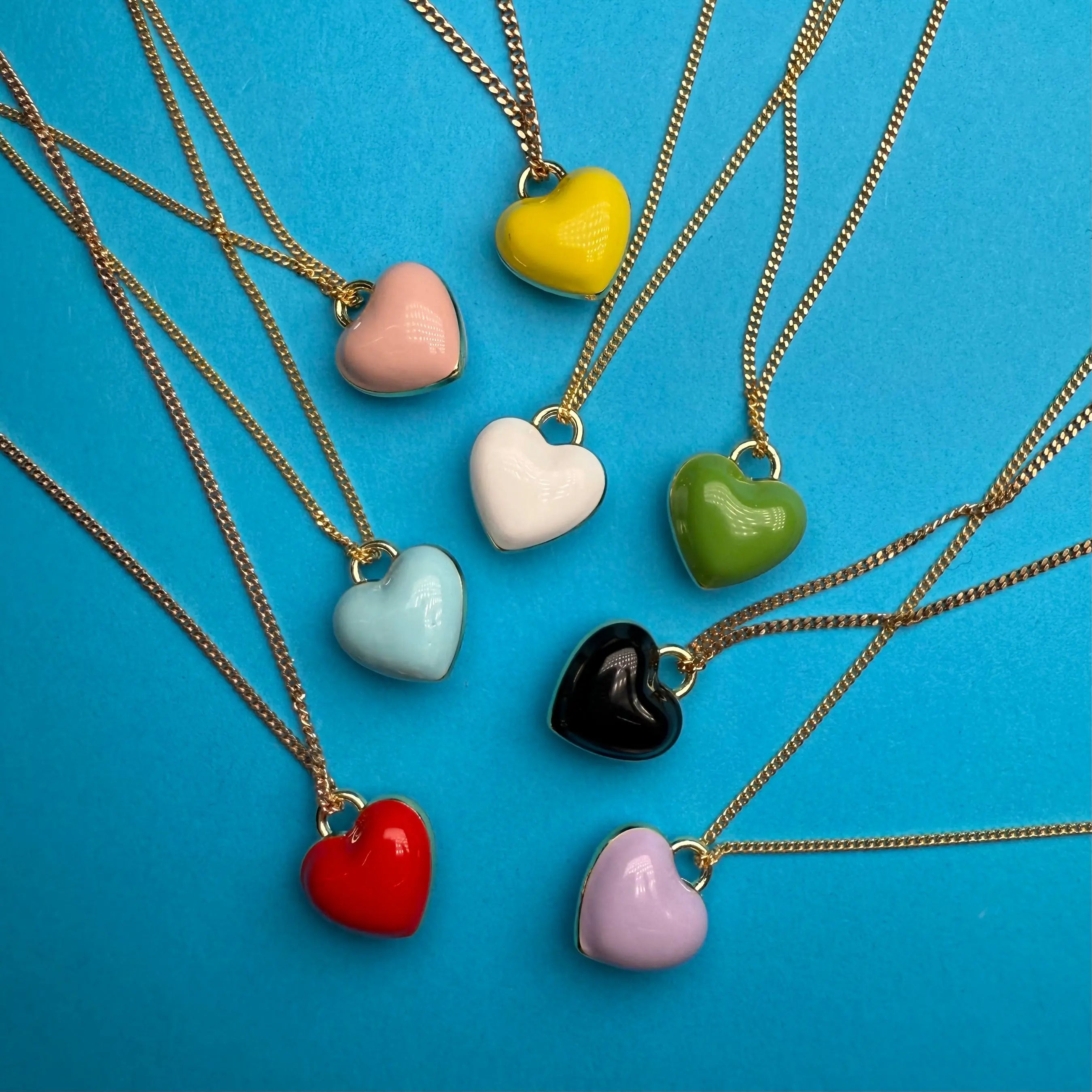 Halsband - Rainbow heart gulddoublé - L8Hasselblad