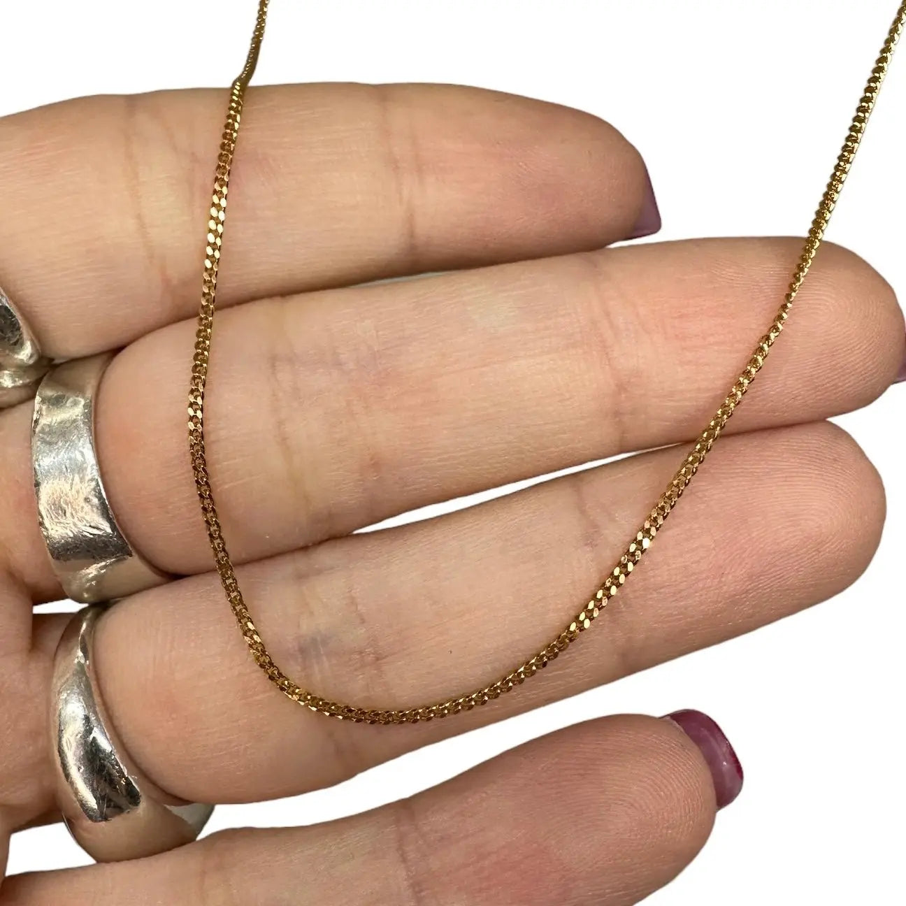 Halskedja pansar - gulddoublé - L8Hasselblad