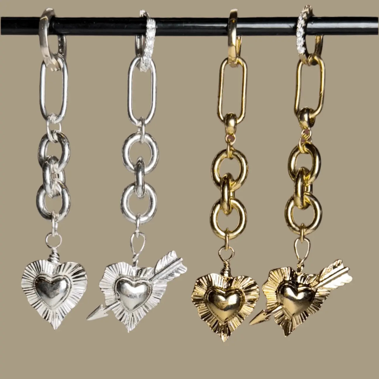 Heartstrike chunky - örhängen - L8Hasselblad