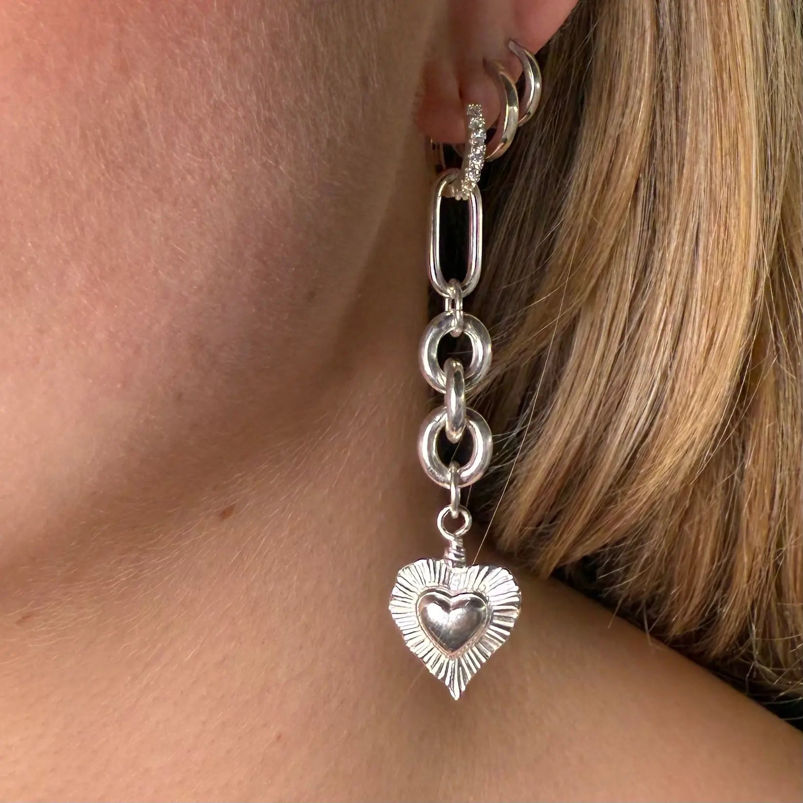 Heartstrike chunky - örhängen - L8Hasselblad