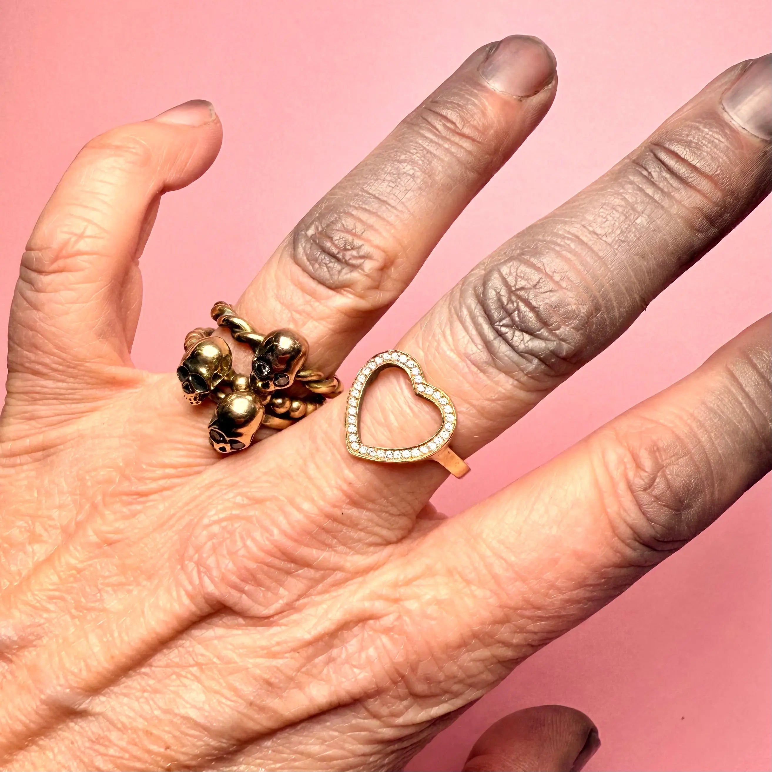 Hjärtring i 18k med diamanter - L8Hasselblad