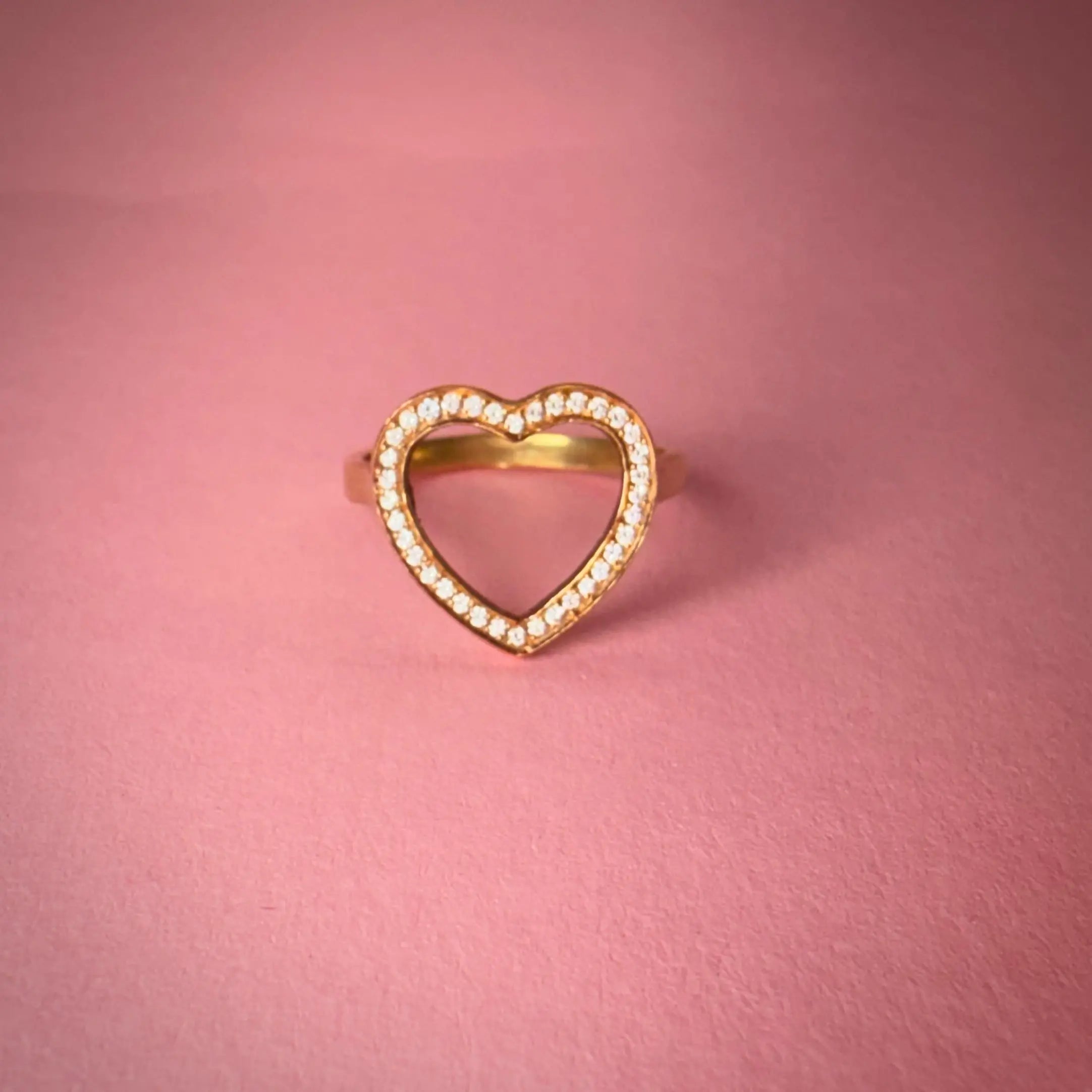 Hjärtring i 18k med diamanter - L8Hasselblad