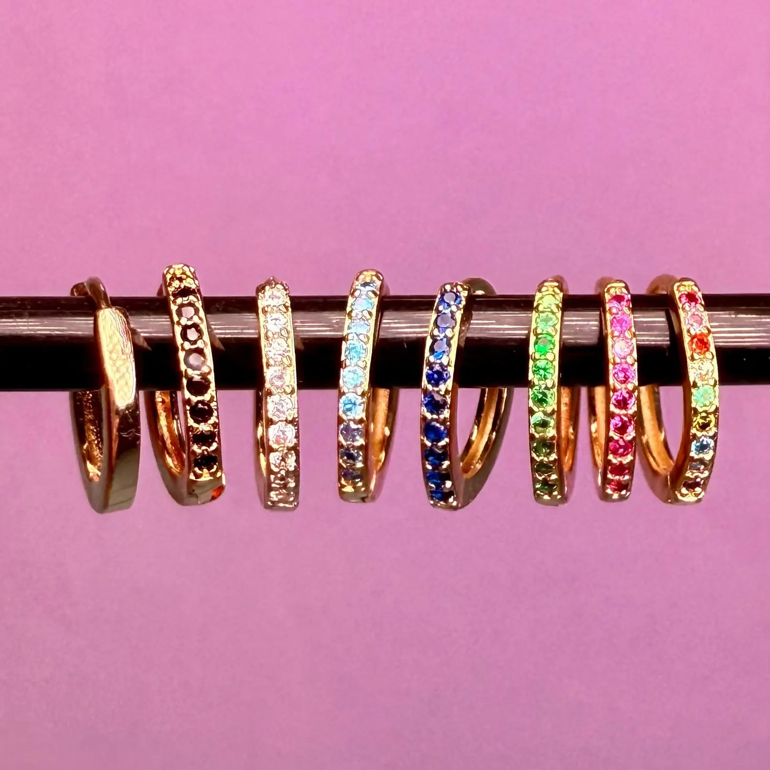 Smala colorful hoops guld L8Hasselblad