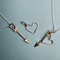 Charm - Heart with lightning bolt or arrow