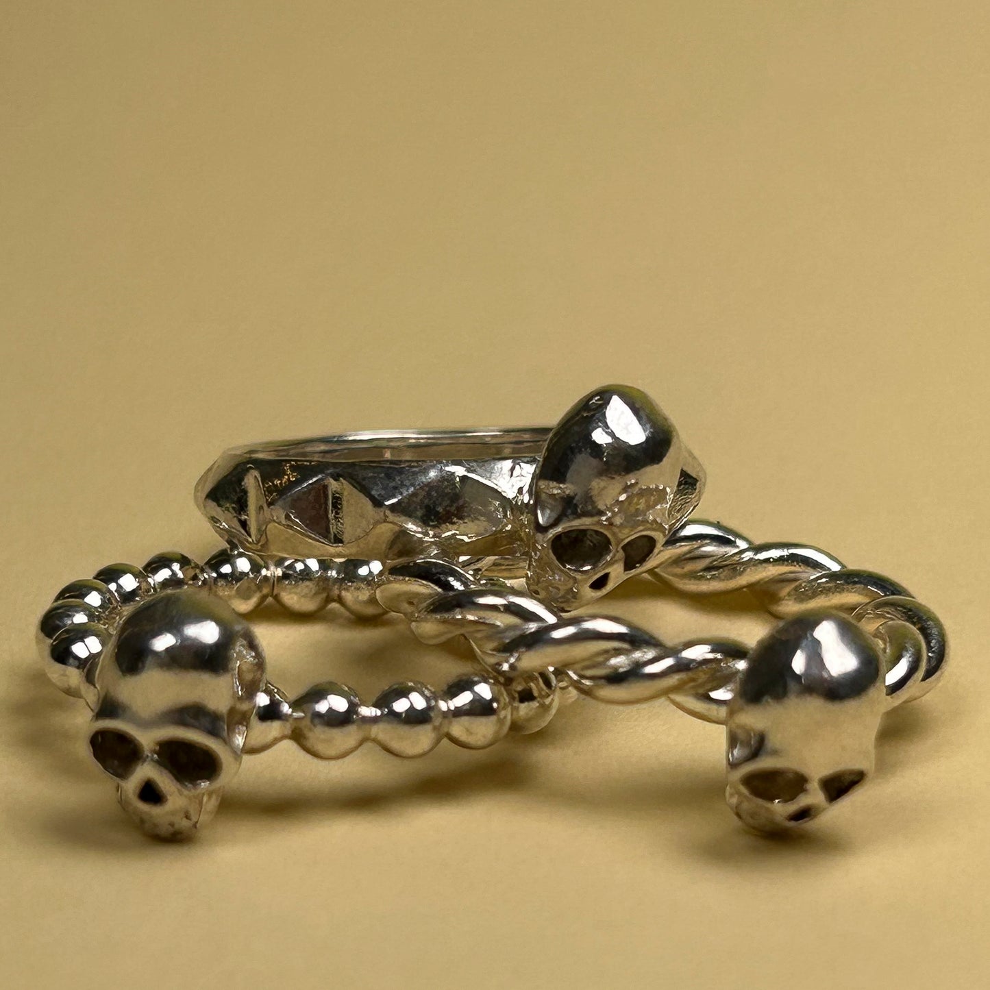 Skull ring in different variants