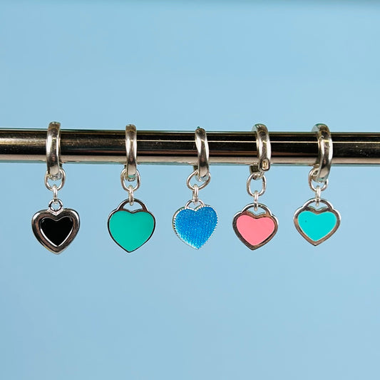 Earring - Hearts Chewing Gum Pastel