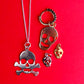 Flat skulls (charms for necklaces)