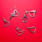 Charm - Heart with lightning bolt or arrow