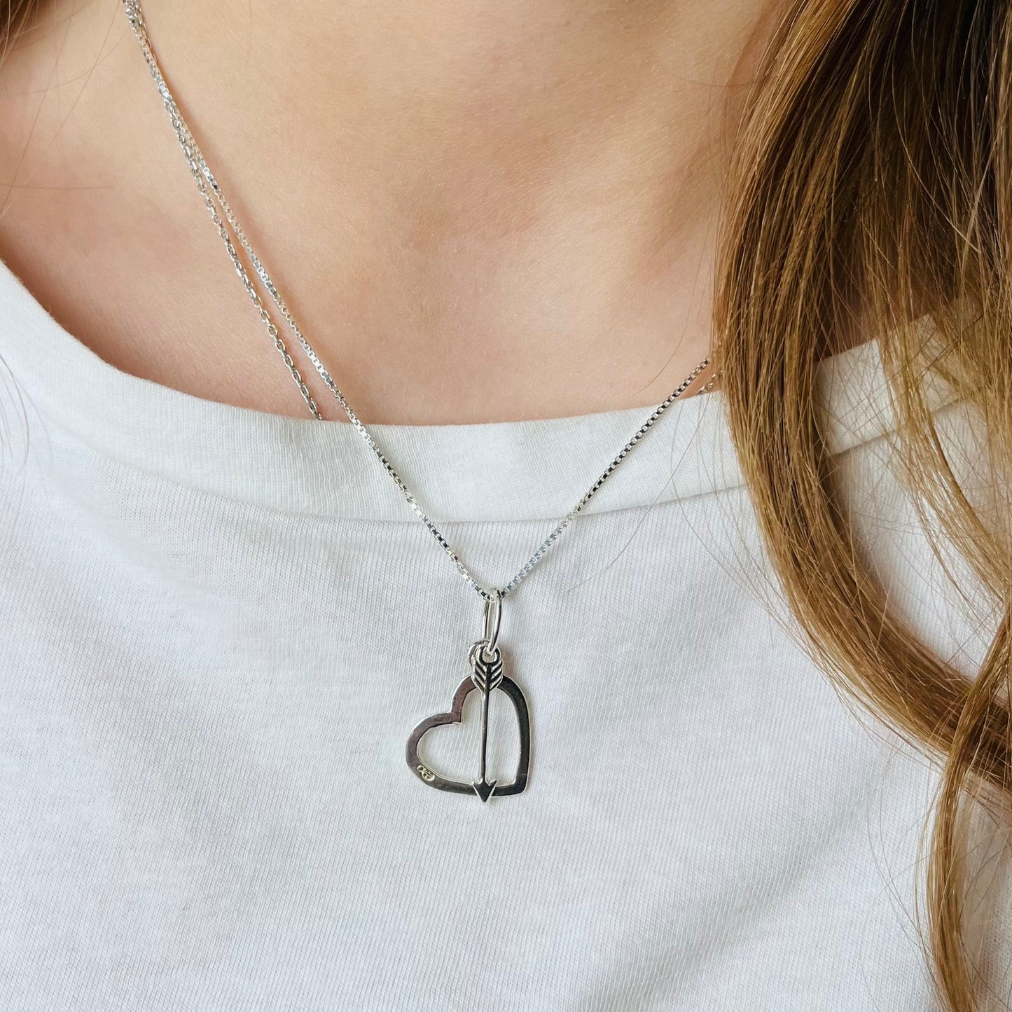 Charm - Heart with lightning bolt or arrow