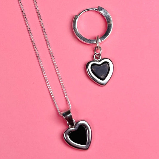 The Black Heart (charm for necklace)