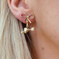 Stud earring - Bow with pendant