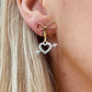 Stud earring - Bow with pendant