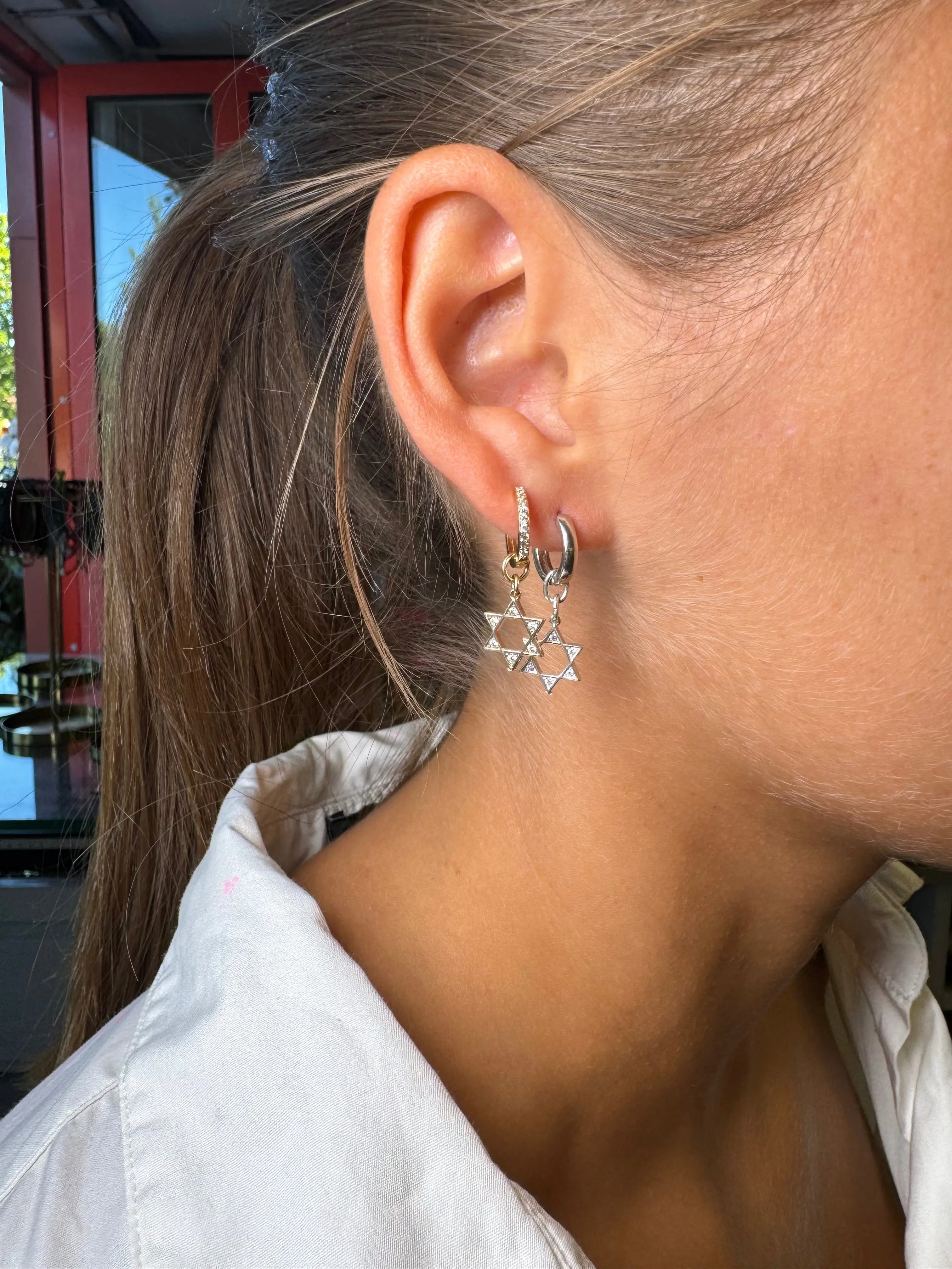 Örhängen- Glittriga davidsstjärnor L8Hasselblad