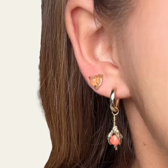 Örhängen - 2.0 kort klo gulddoublé L8Hasselblad