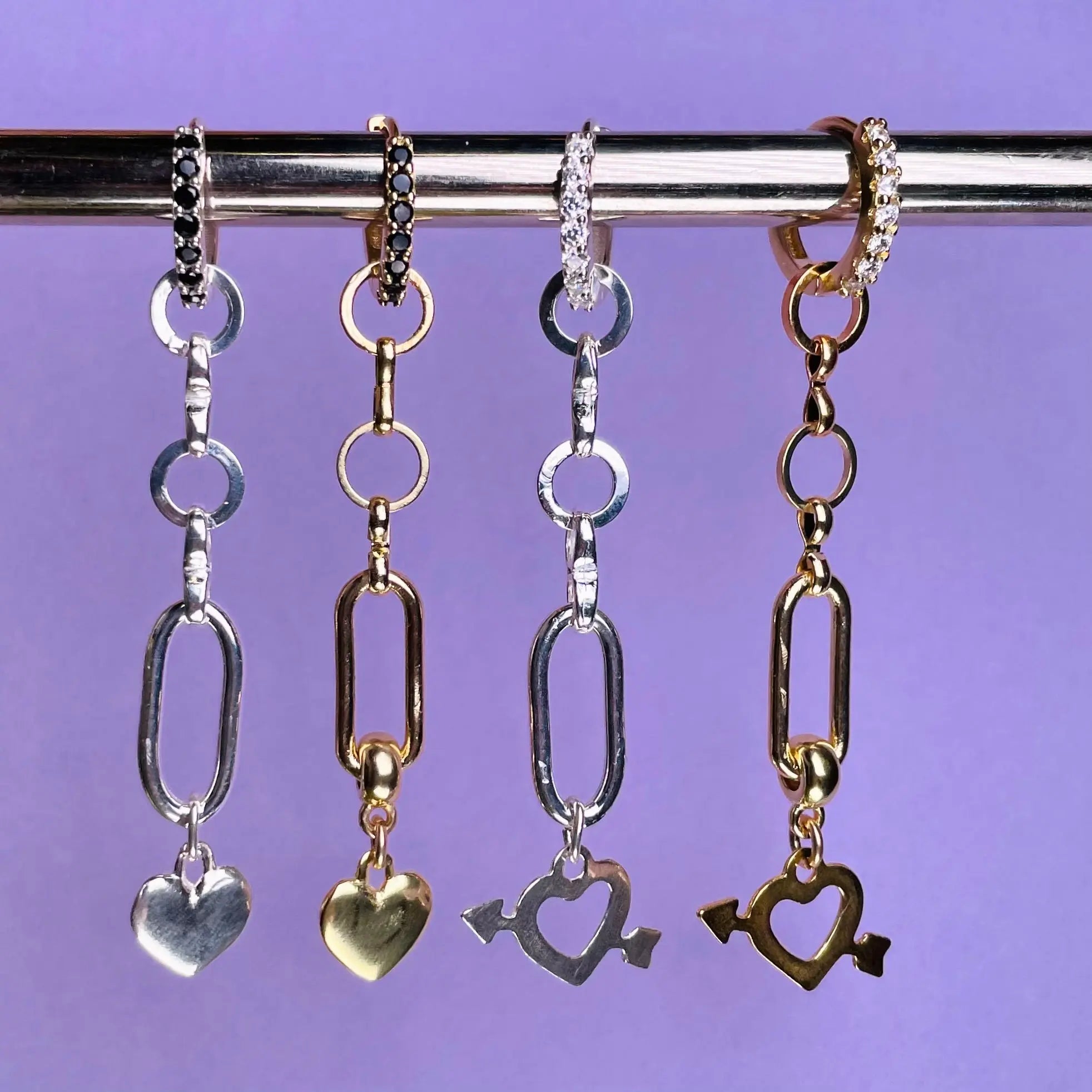 Långt Örhänge - Hjärtan - L8Hasselblad