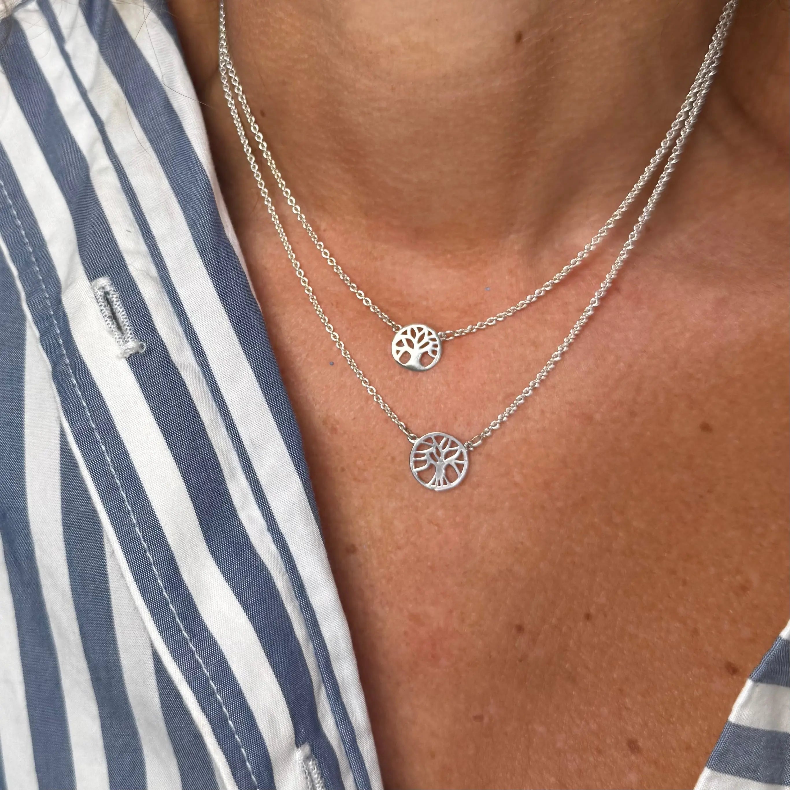 Livets träd - monterat silverhalsband - L8Hasselblad