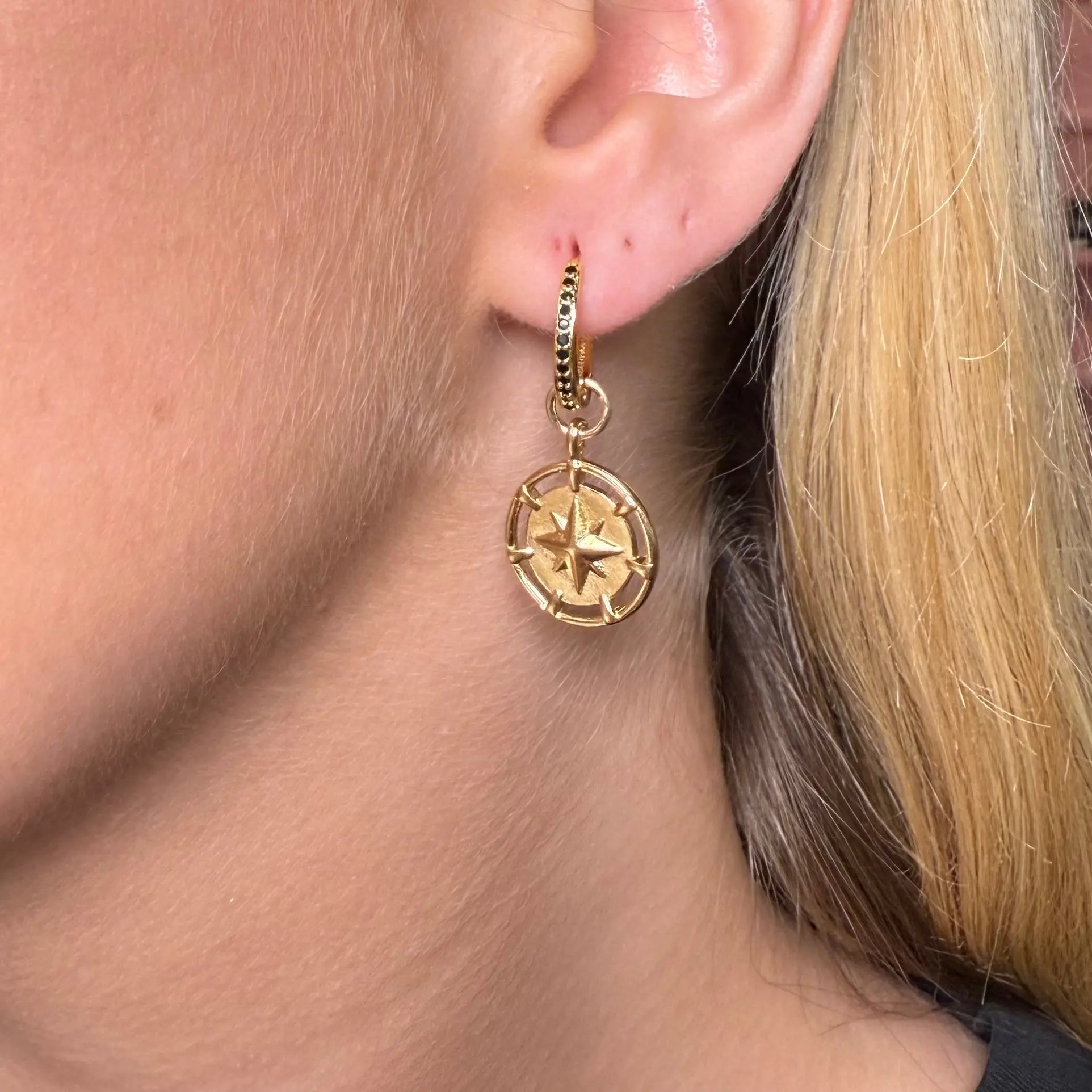 Love compass - guldörhängen - L8Hasselblad