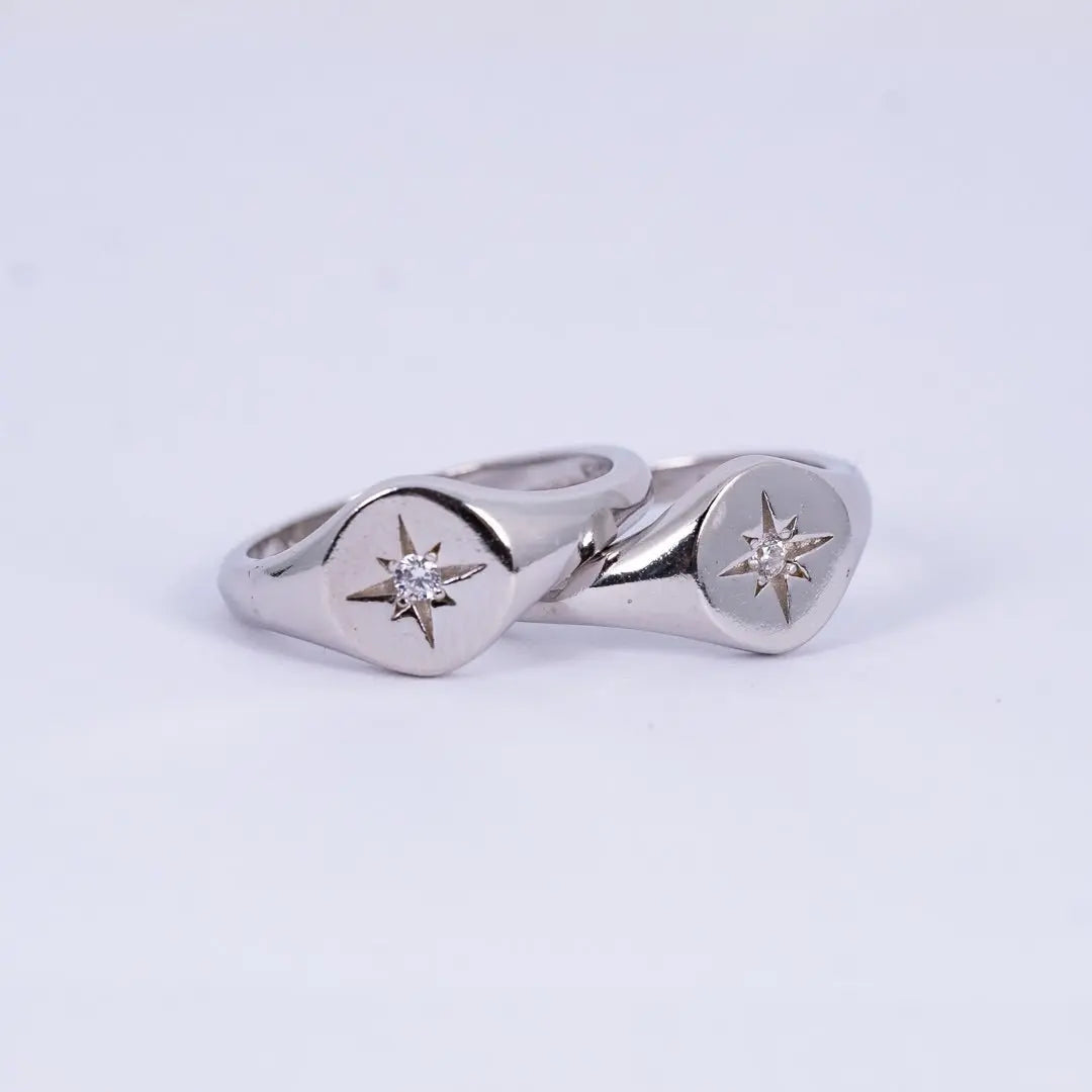 Nova - signetring med stjärninfattning - L8Hasselblad