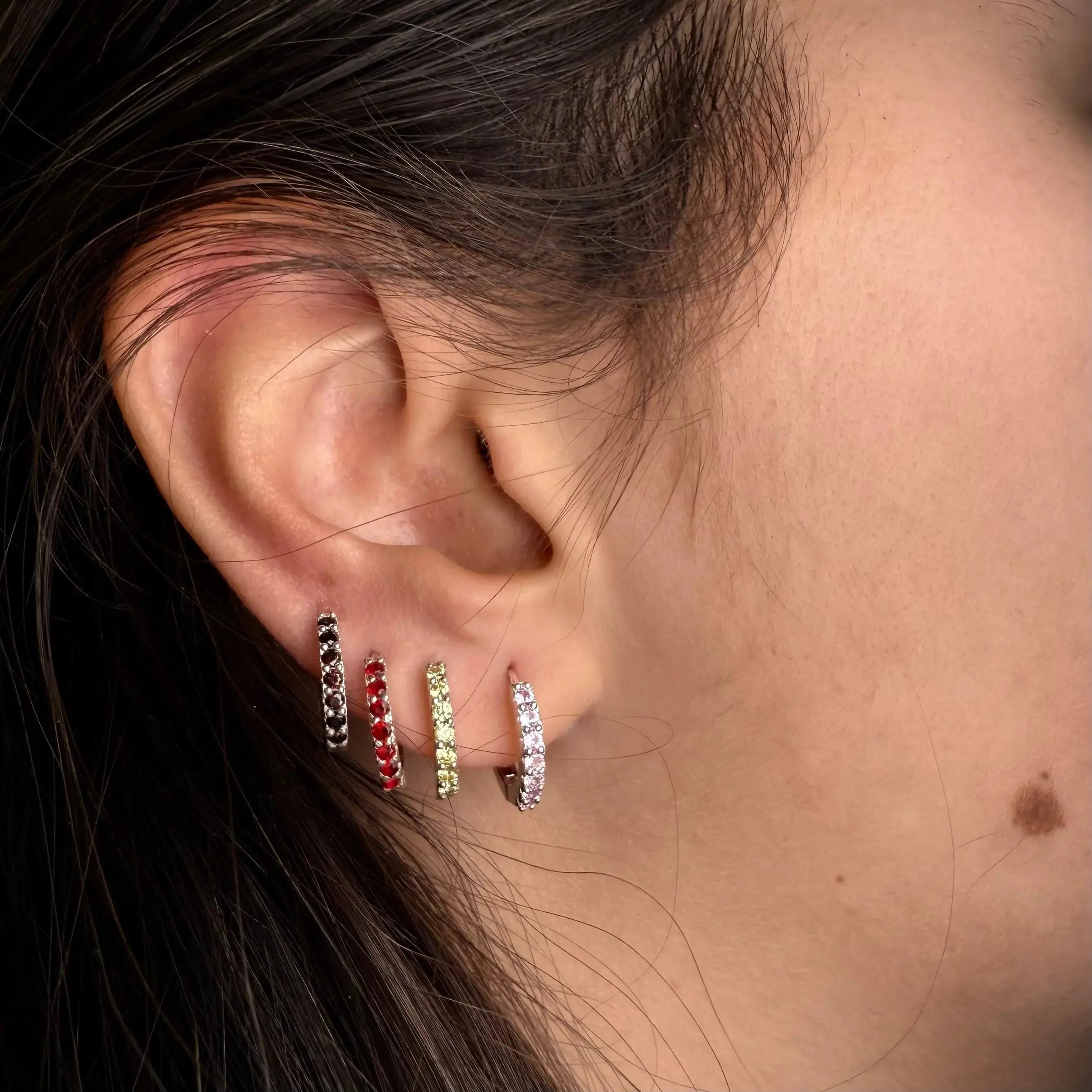 Tjockare colorful hoops guld - L8Hasselblad