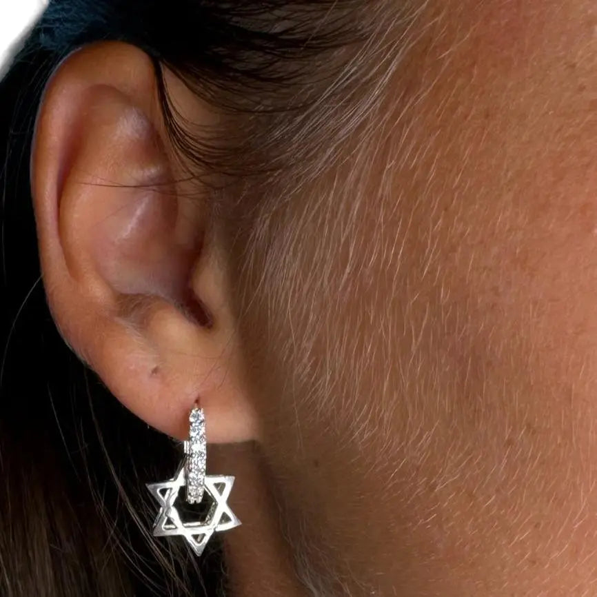 Örhänge - 3D davidsstjärna - L8Hasselblad