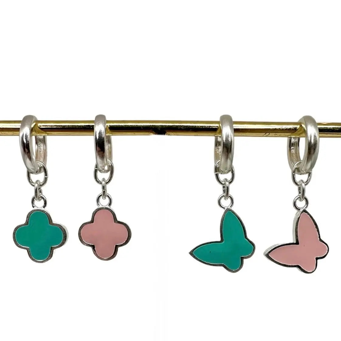 Örhänge - Blomma & Fjäril Tuggummi - L8Hasselblad