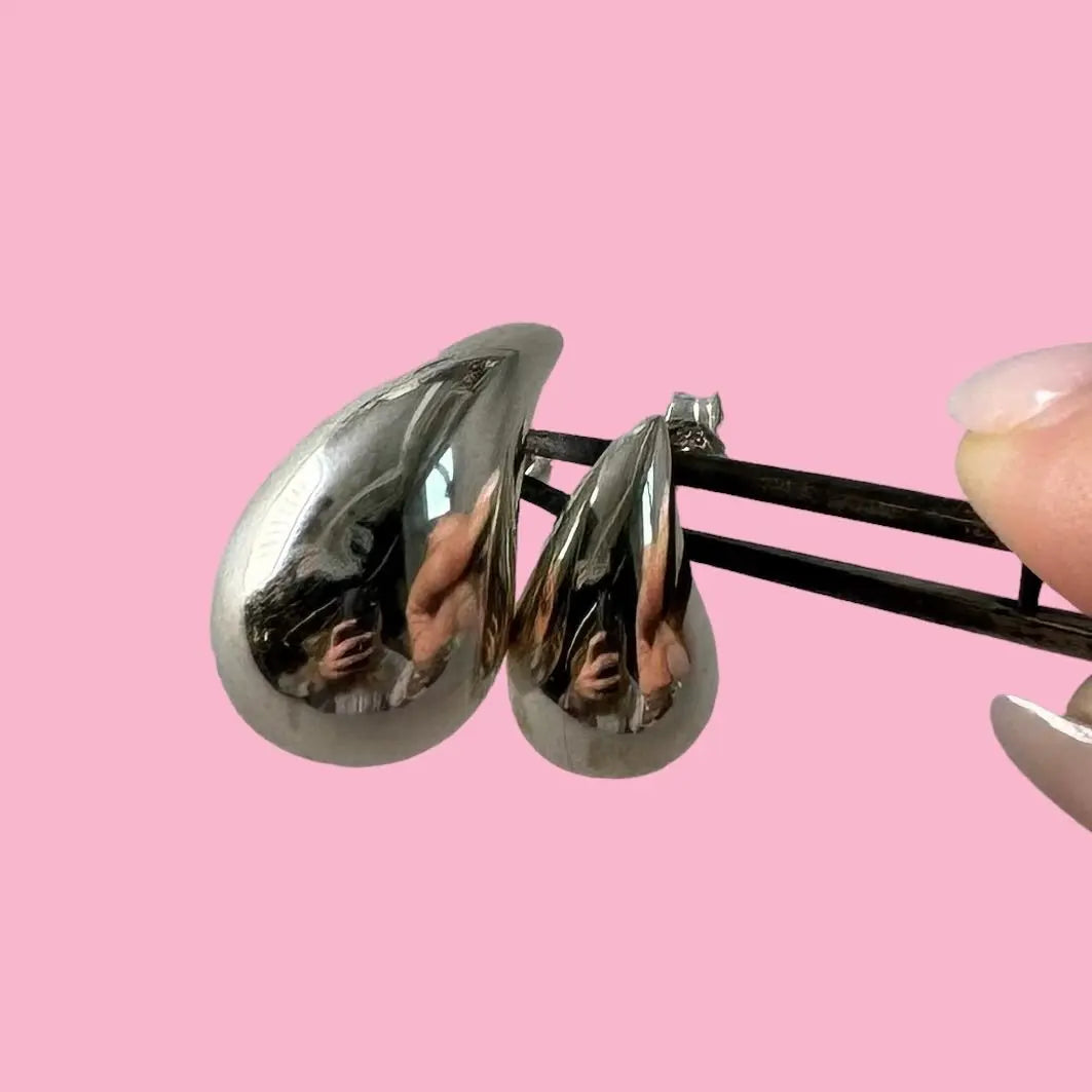 Örhänge - Droppar silver - L8Hasselblad