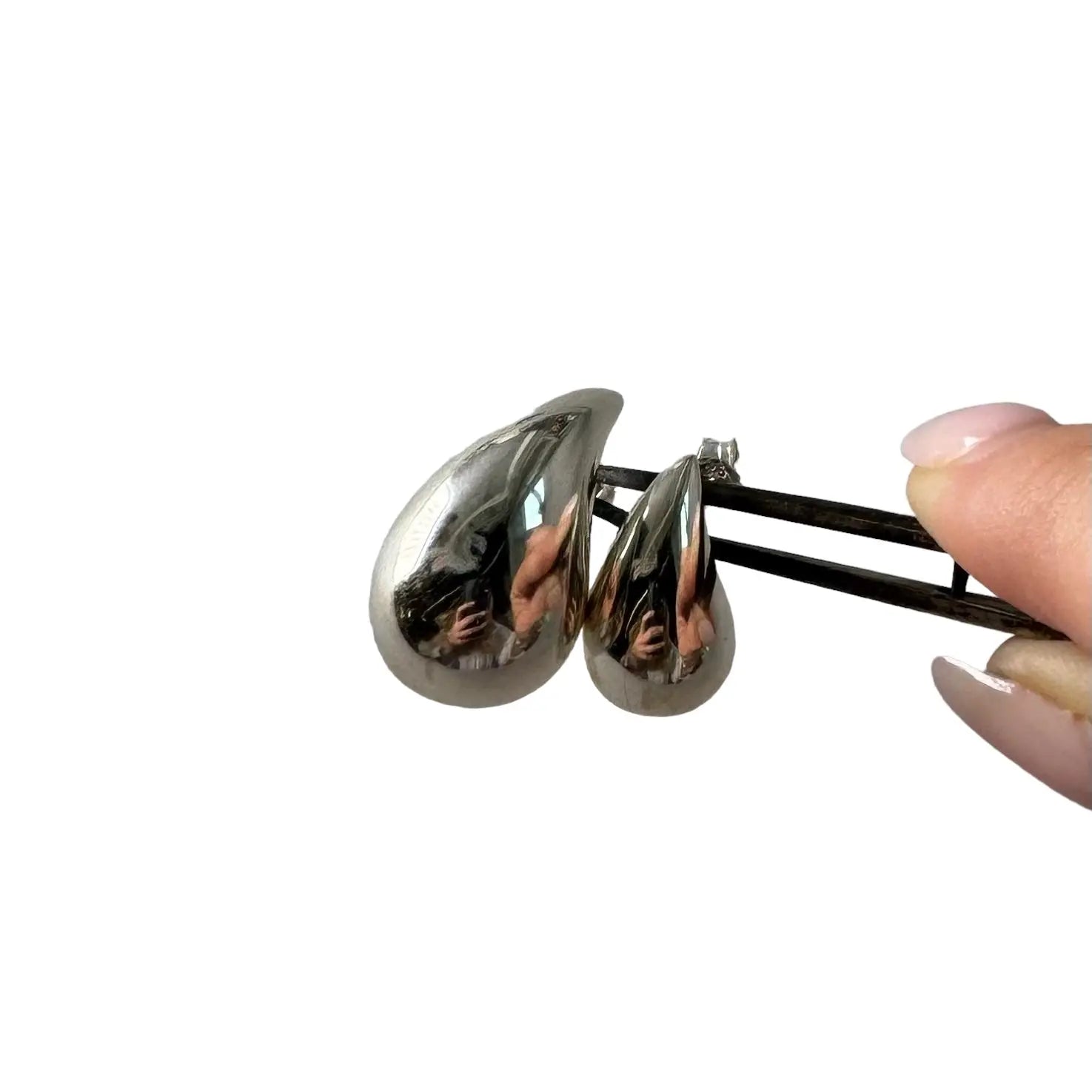 Örhänge - Droppar silver - L8Hasselblad