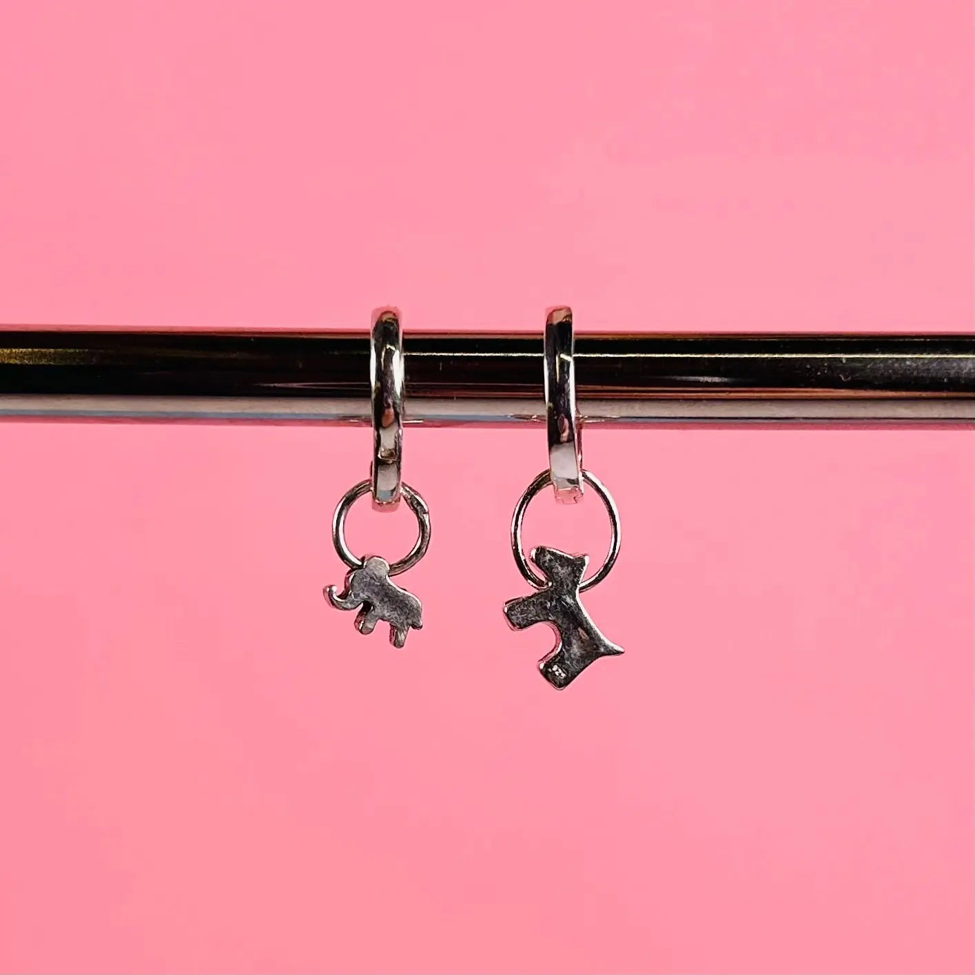 Örhänge - Elefant & Hund - L8Hasselblad