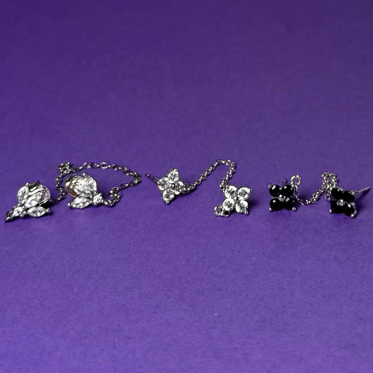 Örhänge - Glamour Dubbel blomma - L8Hasselblad