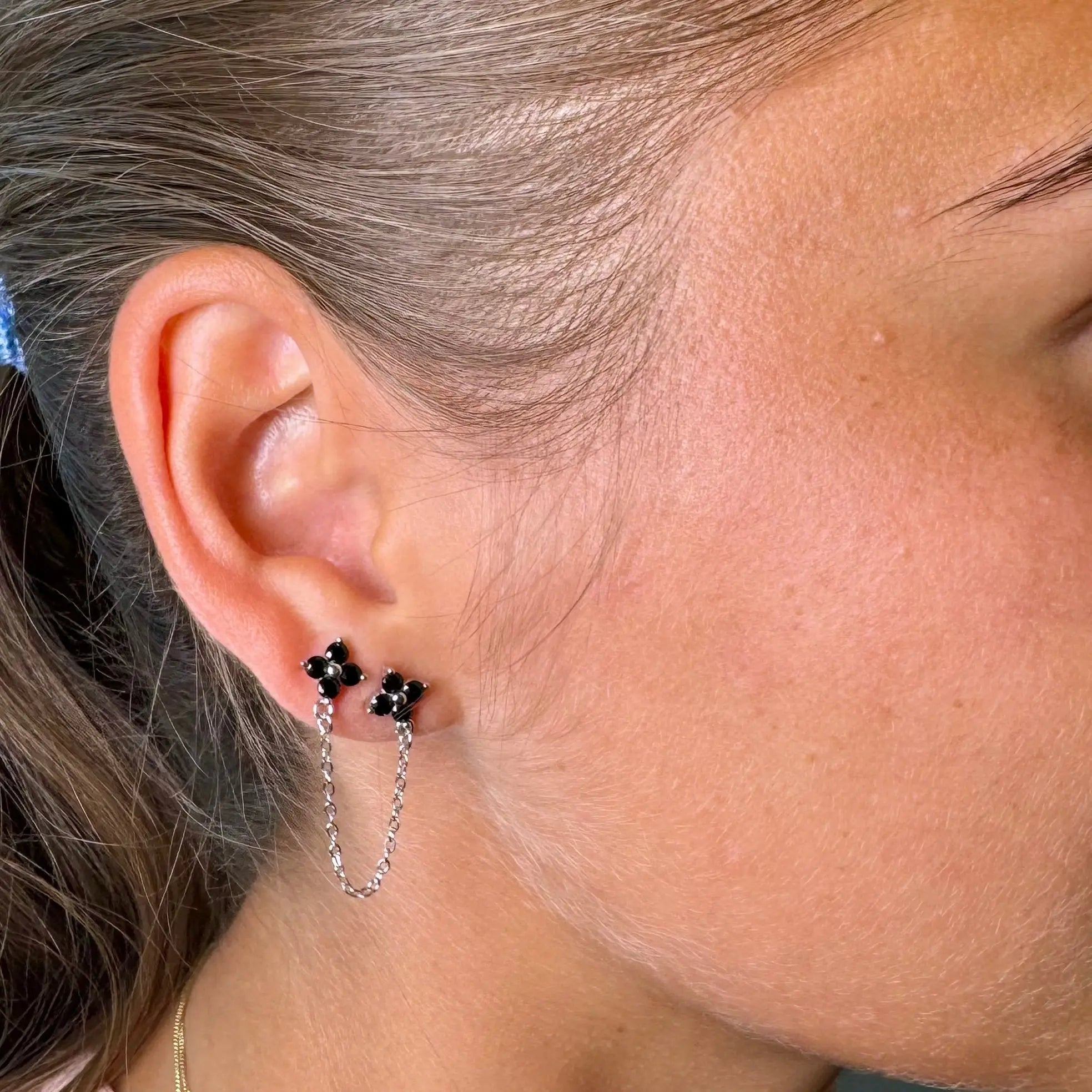 Örhänge - Glamour Dubbel blomma - L8Hasselblad