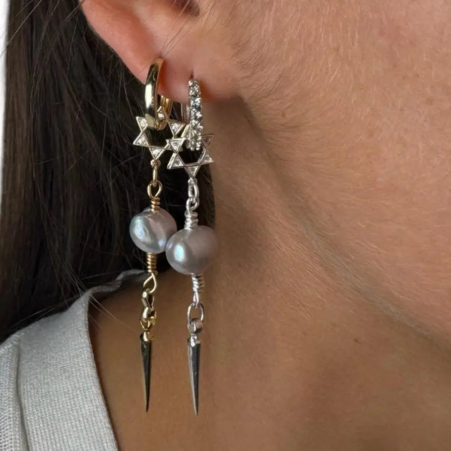 Örhänge - Glittrig davidsstjärna - L8Hasselblad