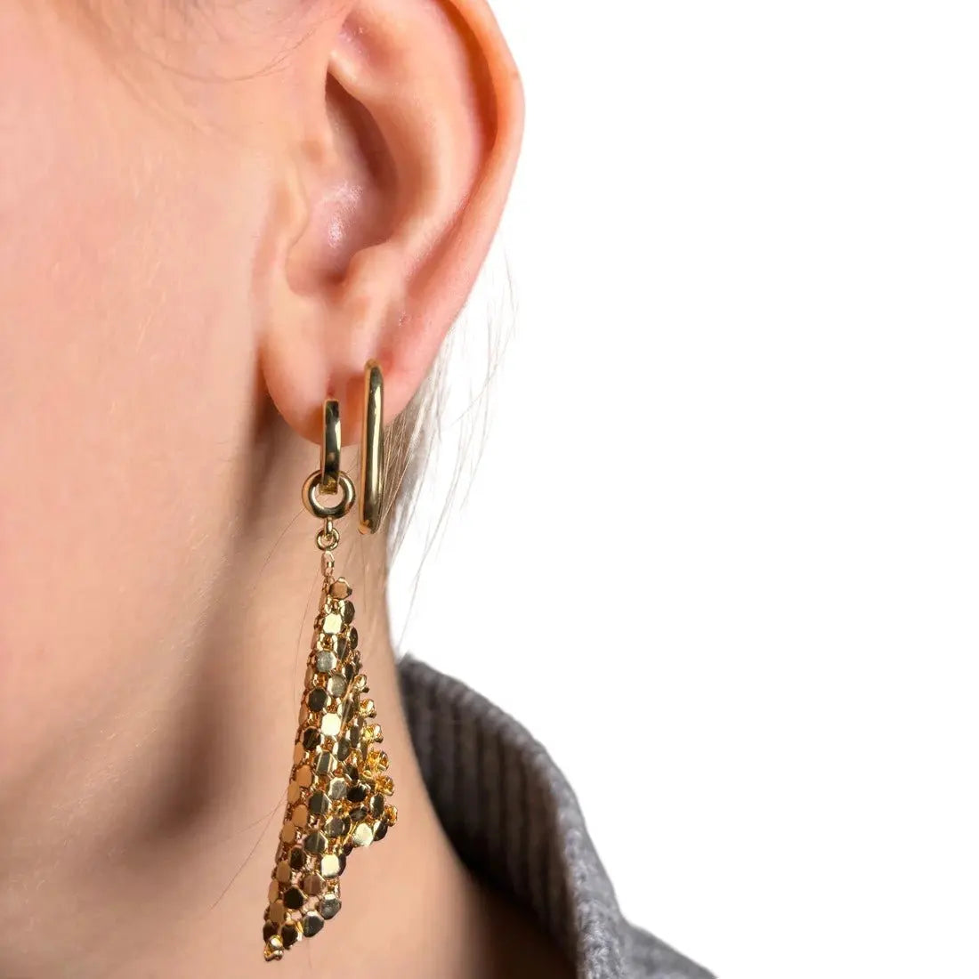 Örhänge - Gulddoublebling - L8Hasselblad