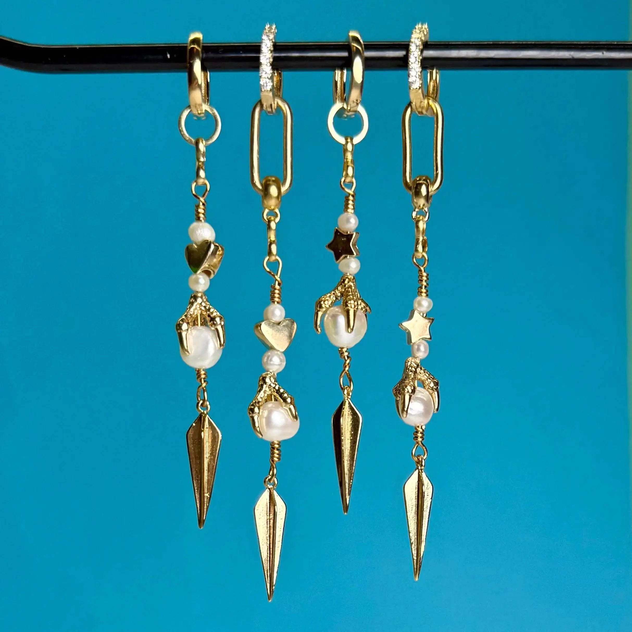 Örhänge - Hjärt/stjärn - klo - L8Hasselblad