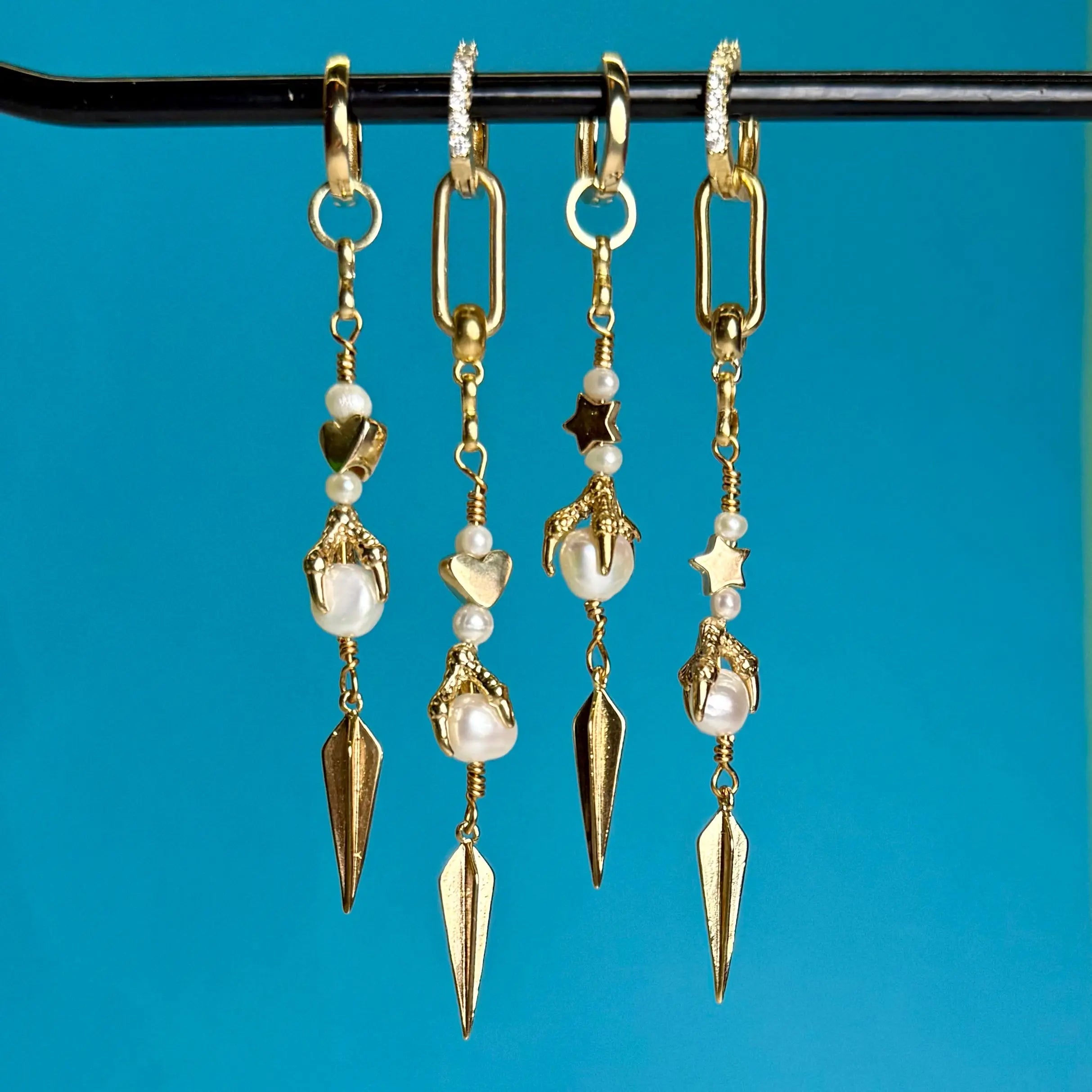 Örhänge - Hjärt/stjärn - klo - L8Hasselblad