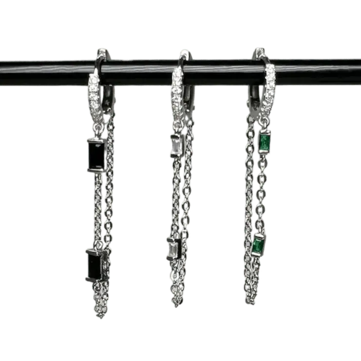 Örhänge - Rektangulär glamour - L8Hasselblad