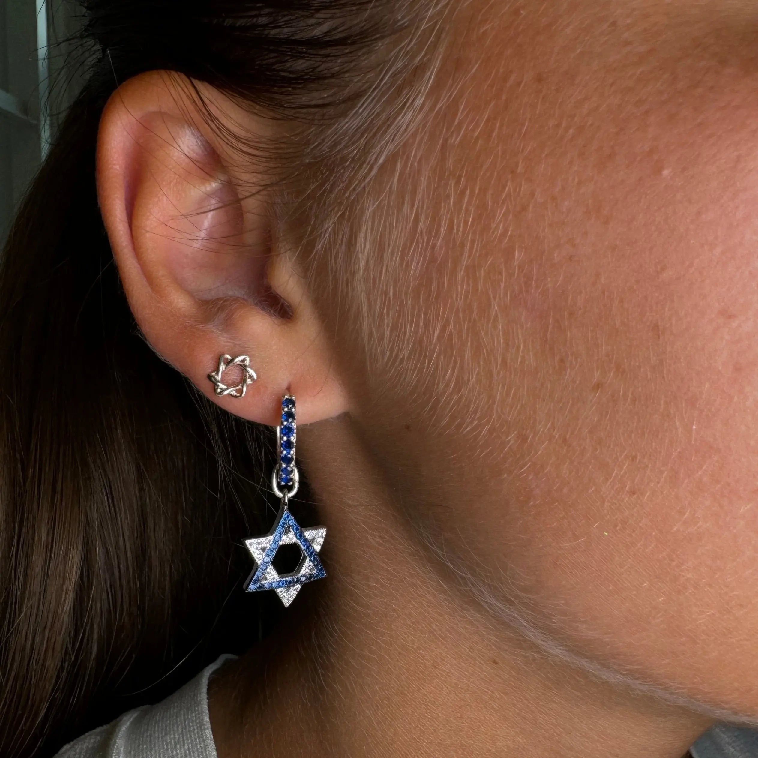 Örhänge - Unika davidsstjärnor med zirkoner - L8Hasselblad
