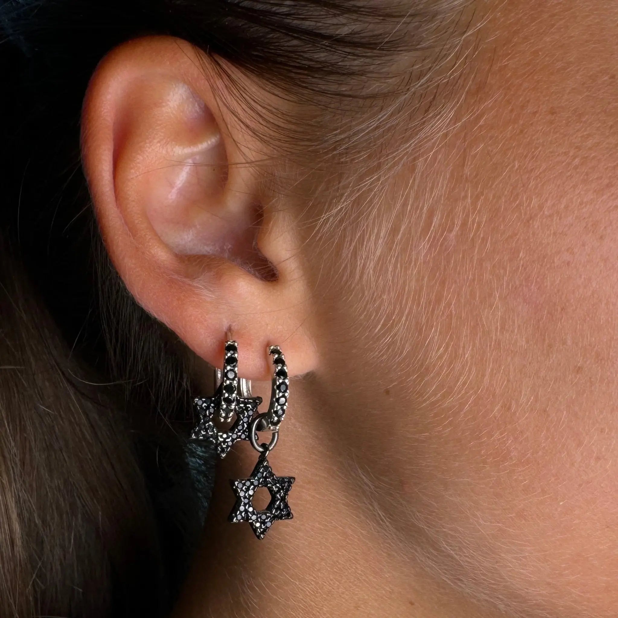 Örhänge - Unika davidsstjärnor med zirkoner - L8Hasselblad