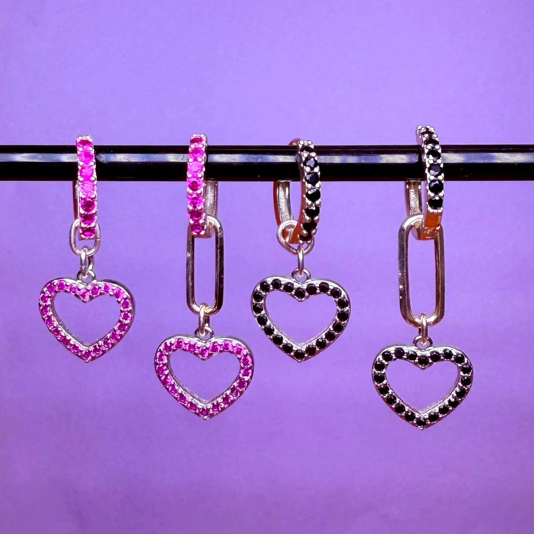 Örhänge - Zirkonhjärta - L8Hasselblad