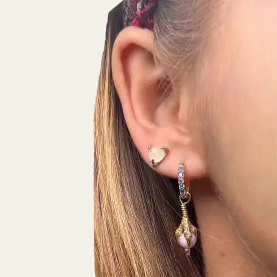 Örhängen - 2.0 kort klo gulddoublé L8Hasselblad