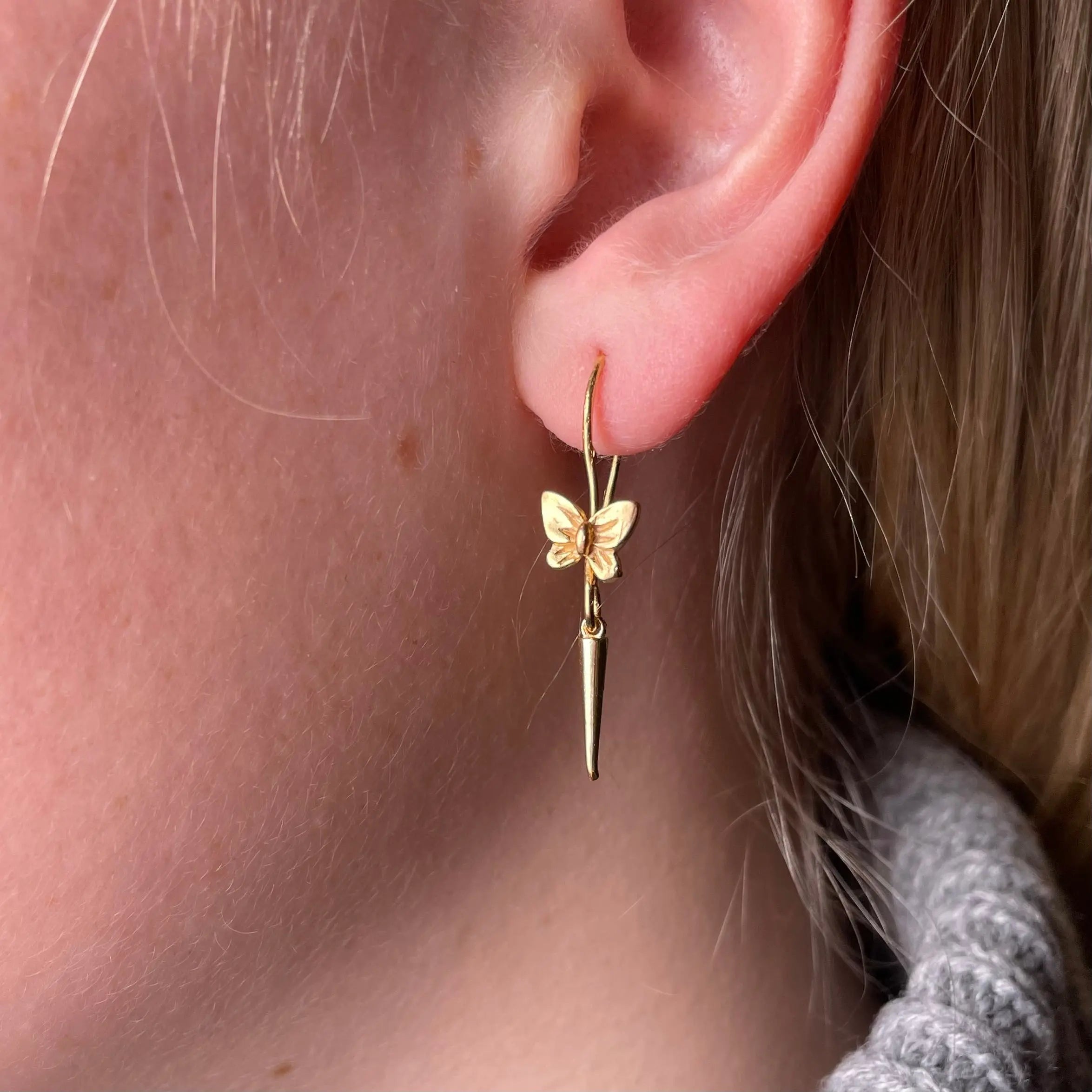 Örhängen - Blomma med nit - L8Hasselblad